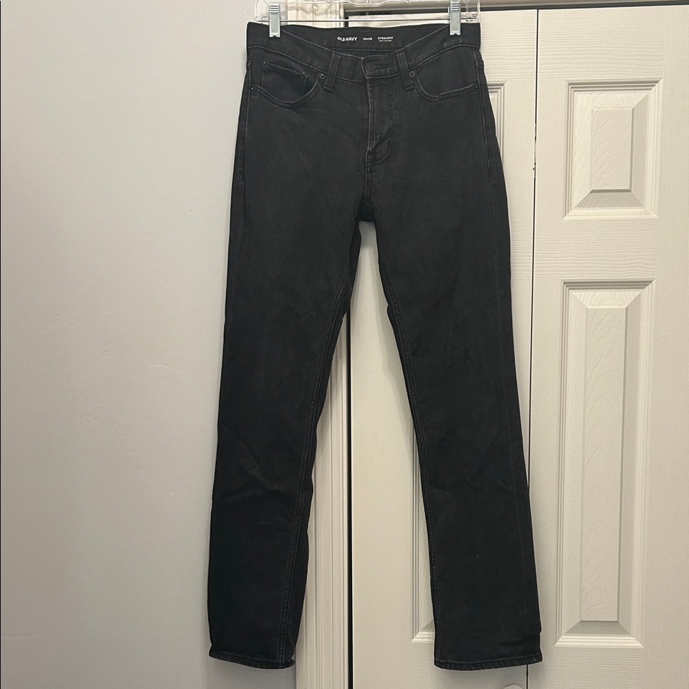 Old Navy Men's Black Straight Jeans w/ Built-in Flex